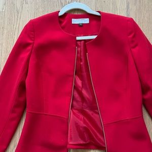Tahari red blazer, gently used.